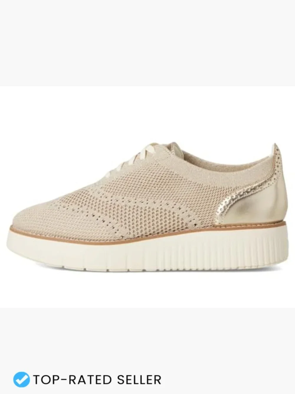 Women's Platform Wedge Oxfords Breathable Knit Business Casual Comfort Shoes